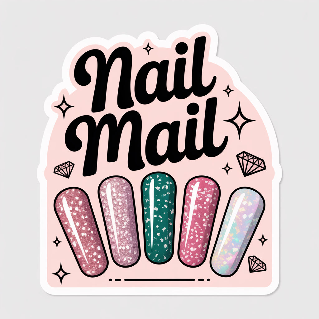 Cute Nail Mail Sticker with Nail Strips Design