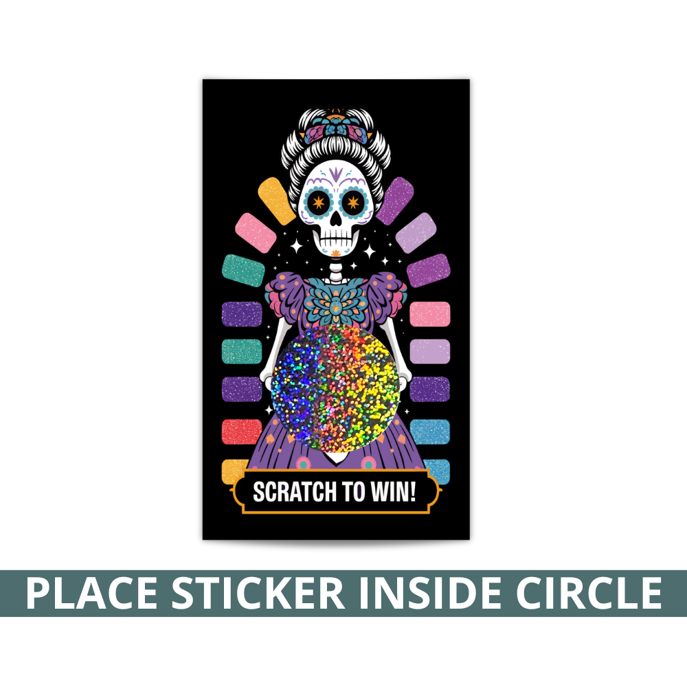 Nail Strips, Scratch-Off Card, Day of the Dead Scratch Card, Nail Polish Strip Scratch Card, Day of the Dead, Nail Polish Strips, Scratch Card, Dia de los Muertos, Nail Art, Sugar Skull Nails, Mexican Tradition, Nail Stickers, Colorful Nails, Holiday Nail Design, Celebration Scratch Card, Nail Giveaway, Festive Nails, Floral Patterns, Calavera Art, Custom Nails, Day of the Dead Decor, Nail Wraps, Beauty Rewards, Skull Design, DIY Manicure, Nail Contest, Limited Edition, Beauty Game, Nail Surprise