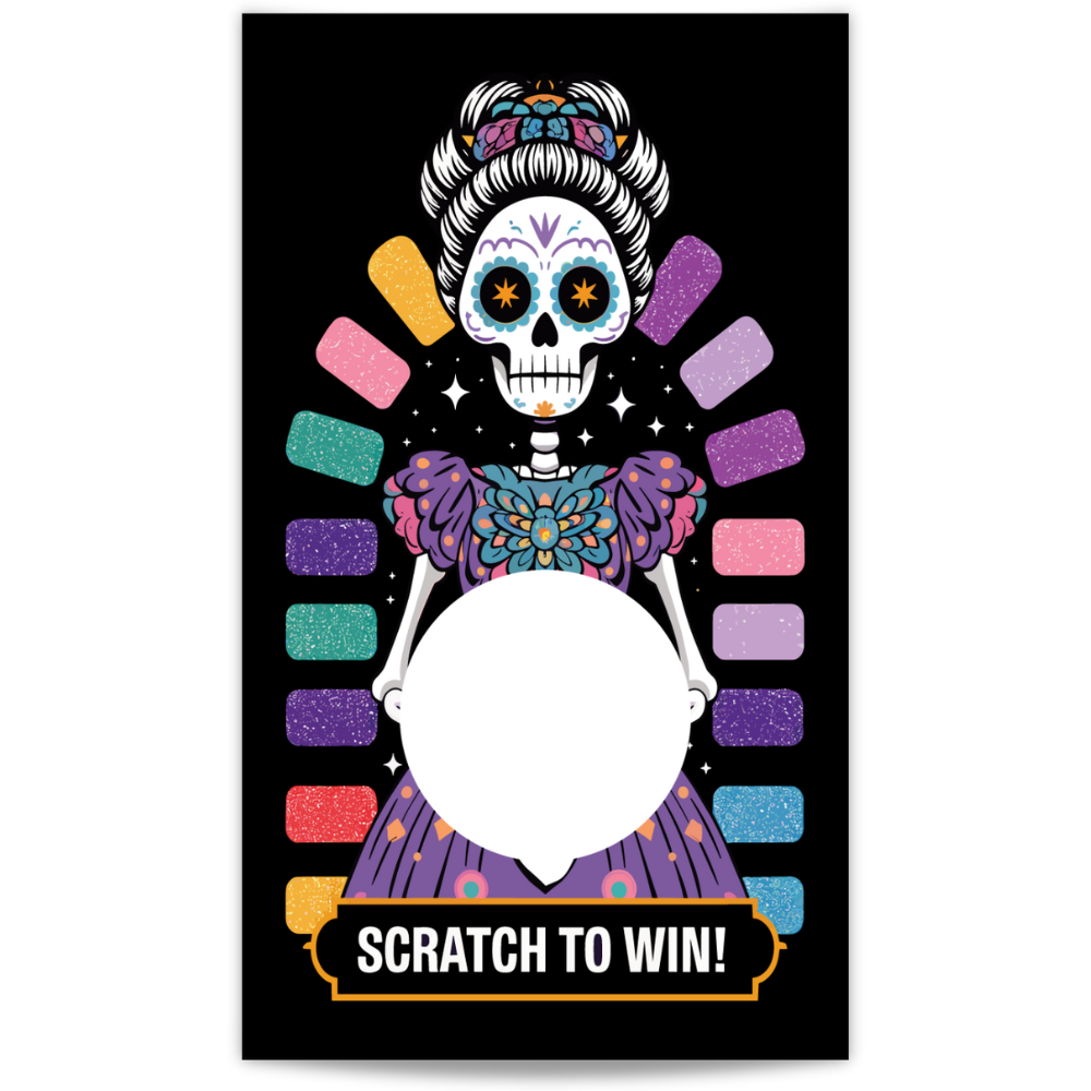 Nail Strips, Scratch-Off Card, Day of the Dead Scratch Card, Nail Polish Strip Scratch Card, Day of the Dead, Nail Polish Strips, Scratch Card, Dia de los Muertos, Nail Art, Sugar Skull Nails, Mexican Tradition, Nail Stickers, Colorful Nails, Holiday Nail Design, Celebration Scratch Card, Nail Giveaway, Festive Nails, Floral Patterns, Calavera Art, Custom Nails, Day of the Dead Decor, Nail Wraps, Beauty Rewards, Skull Design, DIY Manicure, Nail Contest, Limited Edition, Beauty Game, Nail Surprise
