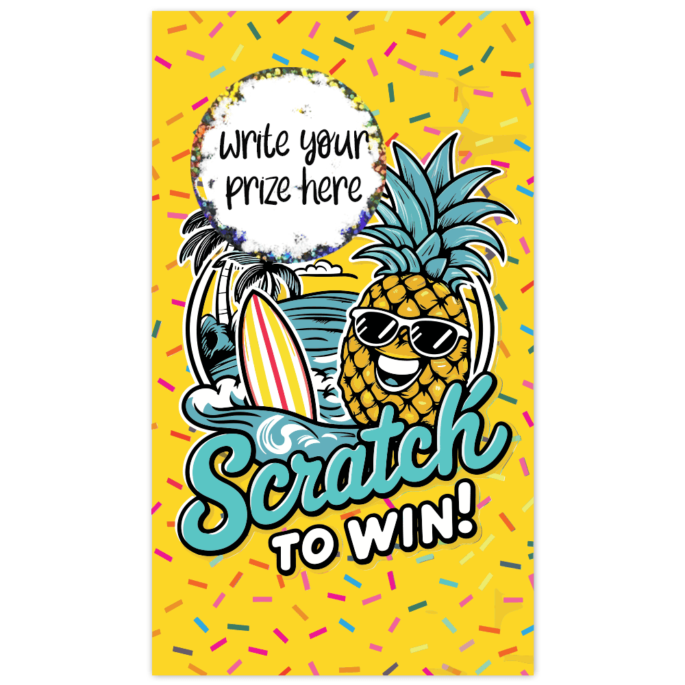 summer, pineapple, scratch off, tropical, summer fun, beach party, summer vibes, fruit, tropical paradise, scratch to win, summer giveaway, pineapple party, summer prize, tropical scratcher, juicy rewards, beach vibes, summer promotion, tropical fun, scratch and win, summer contest, tropical giveaway, summer event, pineapple rewards, summer scratcher, island vibes, beachy fun, summer celebration, tropical rewards, sunny scratch off, pineapple scratch cards, pineapple scratch off cards