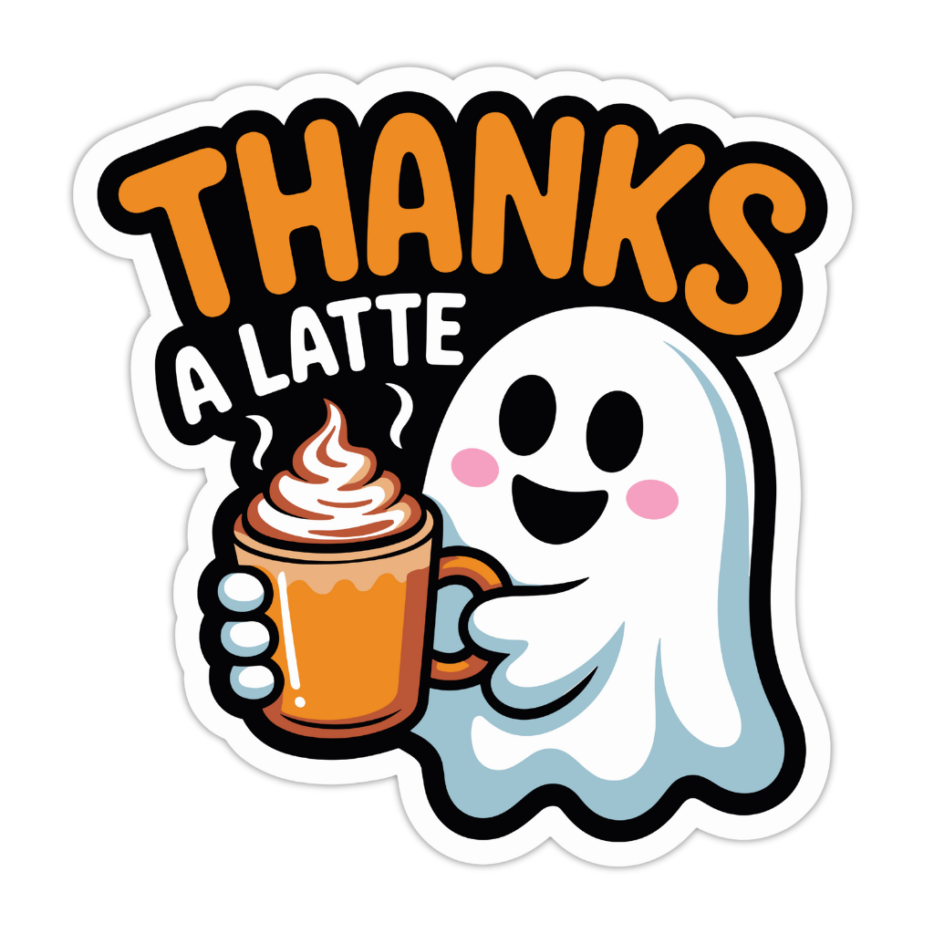 cute ghost sticker, halloween ghost sticker, ghost coffee sticker, kawaii ghost sticker, spooky cute ghost, halloween latte sticker, ghost latte art sticker, halloween coffee lover, cute spooky season sticker, pastel ghost sticker, cute fall sticker, fall coffee sticker, pumpkin spice latte ghost, cozy fall coffee sticker, autumn ghost sticker, fall latte sticker, cozy autumn vibes, fall cafe sticker, pumpkin coffee lover, warm fall drinks sticker, thanks a latte sticker, thank you coffee sticker
