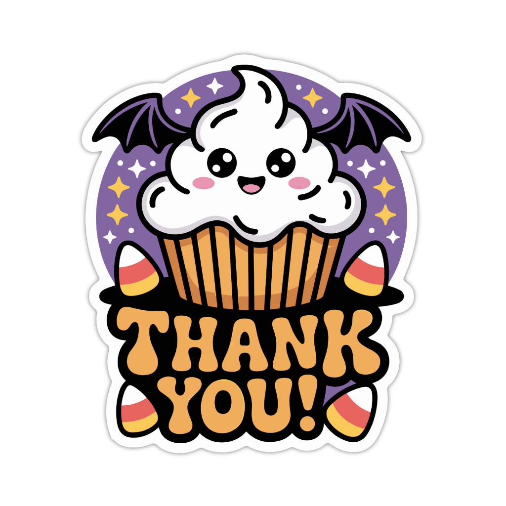 cute halloween cupcake sticker, halloween cupcake sticker, kawaii halloween cupcake, halloween dessert sticker, spooky cupcake sticker, halloween candy corn sticker, cute candy corn sticker, halloween sweet treat sticker, cupcake thank you sticker, halloween cupcake thank you sticker, candy corn thank you sticker, spooky sweet sticker, halloween bakery sticker, halloween baking sticker, halloween pastry sticker, halloween dessert thank you sticker, halloween treat sticker, cupcake happy mail sticker, hallow