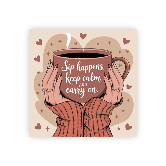 Coffee sticker, Sip Happens sticker, Keep Calm and Carry On sticker, Coffee lover sticker, Coffee quote sticker, Funny coffee sticker, Coffee humor sticker, Sip Happens quote, Motivational coffee sticker, Coffee drinker gift, Coffee mug sticker, Coffee addict, Cute coffee sticker, Coffee decal, Coffee vinyl sticker, Sip Happens coffee, Coffee lover gift, Coffee themed sticker, Coffee aesthetic, Inspirational coffee quote, Coffee shop vibe, Coffee cup sticker, Coffee gift idea, Coffee sayings, Sip Happens gi