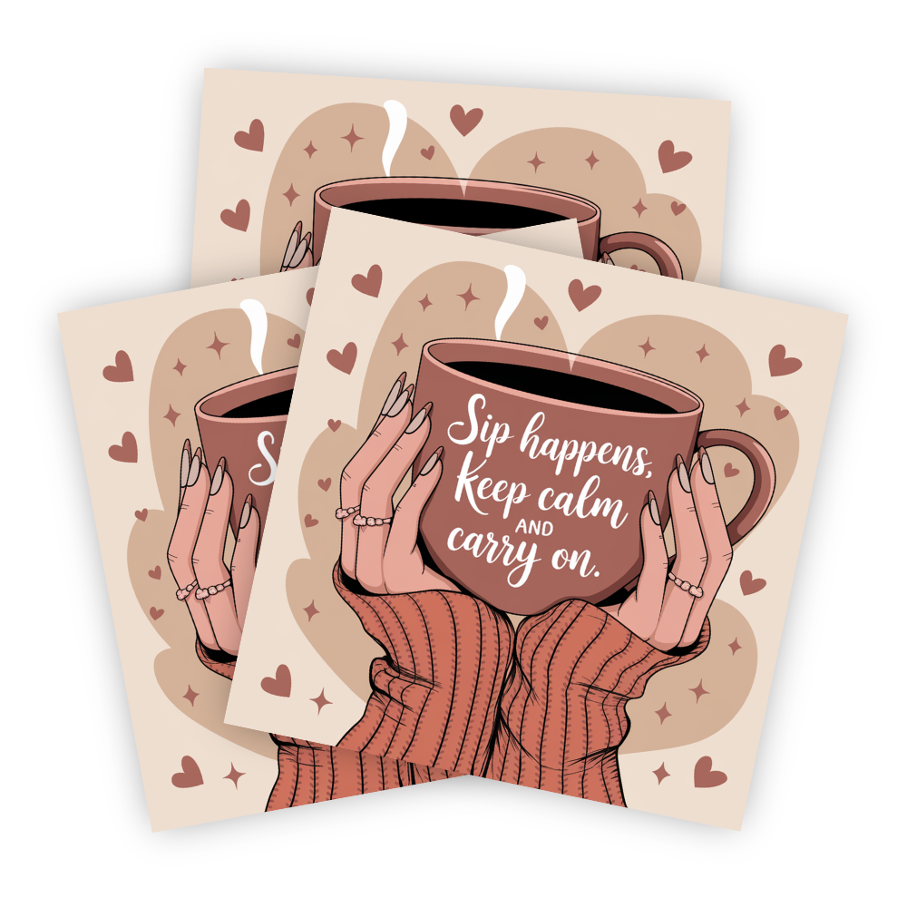 Coffee sticker, Sip Happens sticker, Keep Calm and Carry On sticker, Coffee lover sticker, Coffee quote sticker, Funny coffee sticker, Coffee humor sticker, Sip Happens quote, Motivational coffee sticker, Coffee drinker gift, Coffee mug sticker, Coffee addict, Cute coffee sticker, Coffee decal, Coffee vinyl sticker, Sip Happens coffee, Coffee lover gift, Coffee themed sticker, Coffee aesthetic