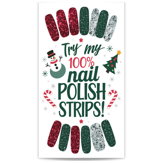 Christmas nails, nail polish strips, 100% nail polish, twosie sample, nail stylist, holiday nails, Christmas nail designs, festive nails, nail art sample, Christmas nail samples, holiday manicure, nail art ideas, nail tech, Christmas nail colors, nail wraps, nail decals, holiday nail inspiration, Christmas nail stickers, custom nails, Christmas nail card, winter nails, nail creativity, nail art lovers, Christmas nail style, holiday beauty, nail color samples, nail trends, Christmas glam, nail samples pack