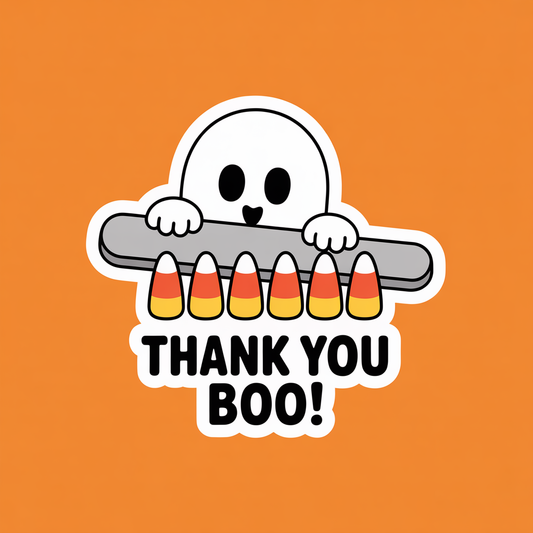 Thank You Boo Cute Halloween Nail Sticker