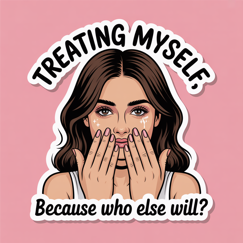 Treating Myself Because Who Else Will Nail Sticker