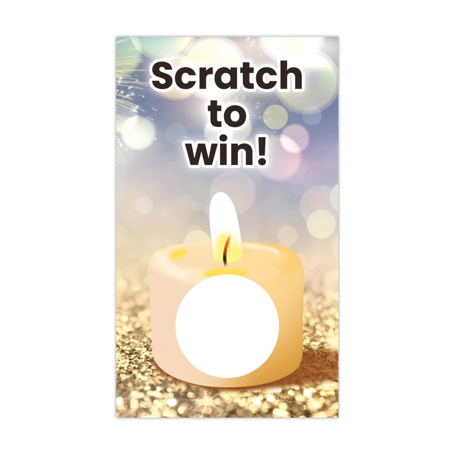 Candle Scratch to win Wax Melt Scratch-Off Card
