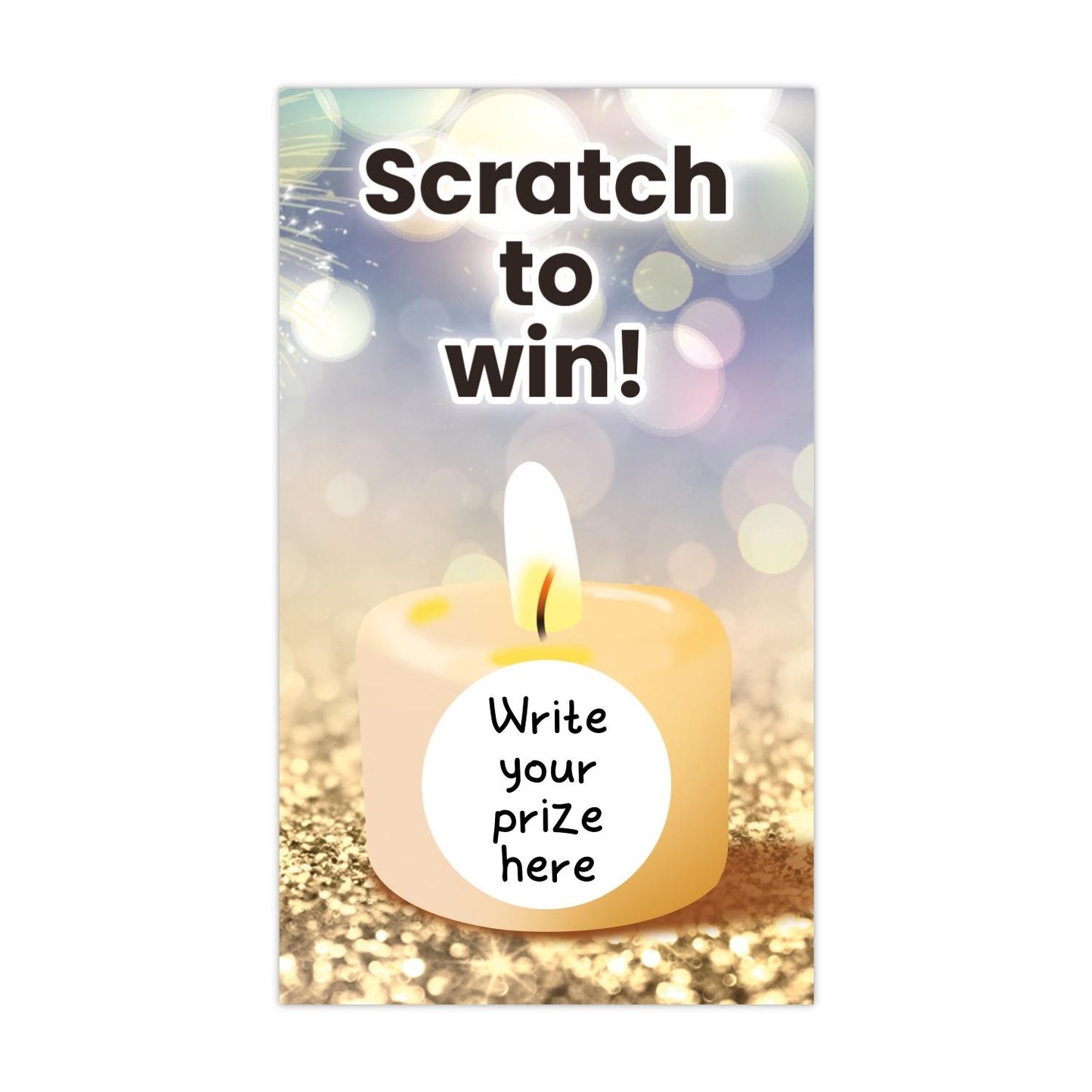 Candle Scratch to win Wax Melt Scratch-Off Card