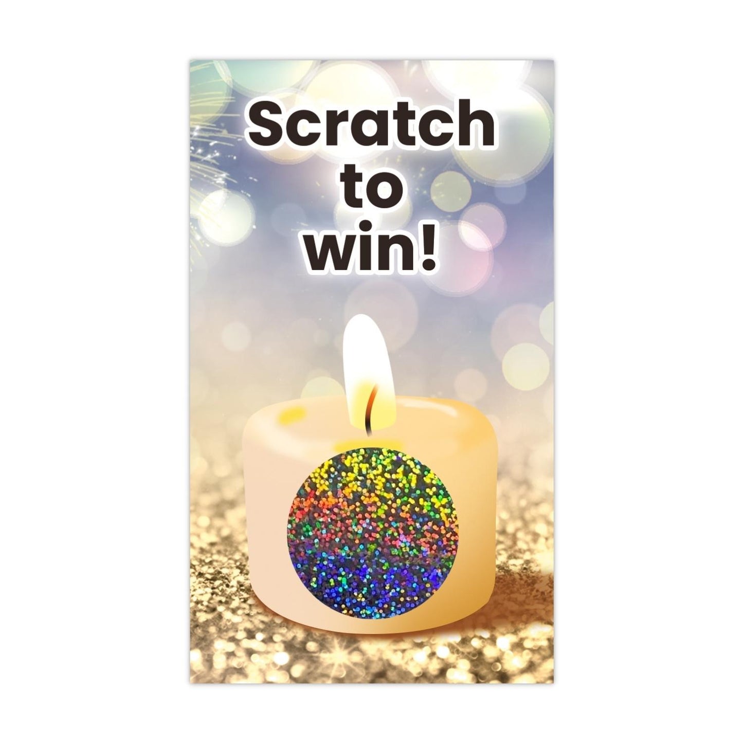 Candle Scratch to win Wax Melt Scratch-Off Card