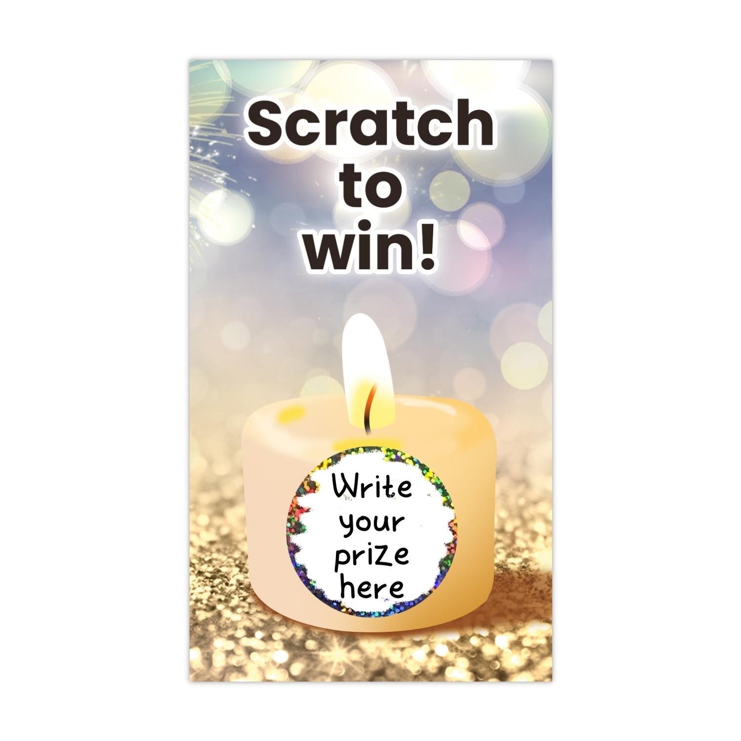 Candle Scratch to win Wax Melt Scratch-Off Card