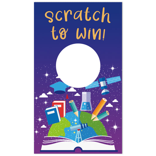 Book Design Space Scratch Off Card