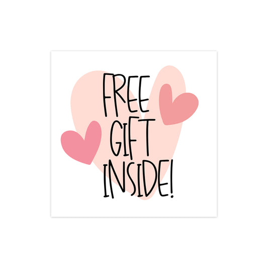 Free gift inside sticker