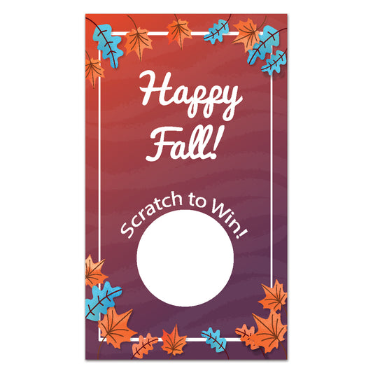 Happy Fall Customizable Personalized Scratch off Card