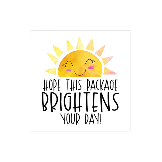 Hope this package brightens your day sticker