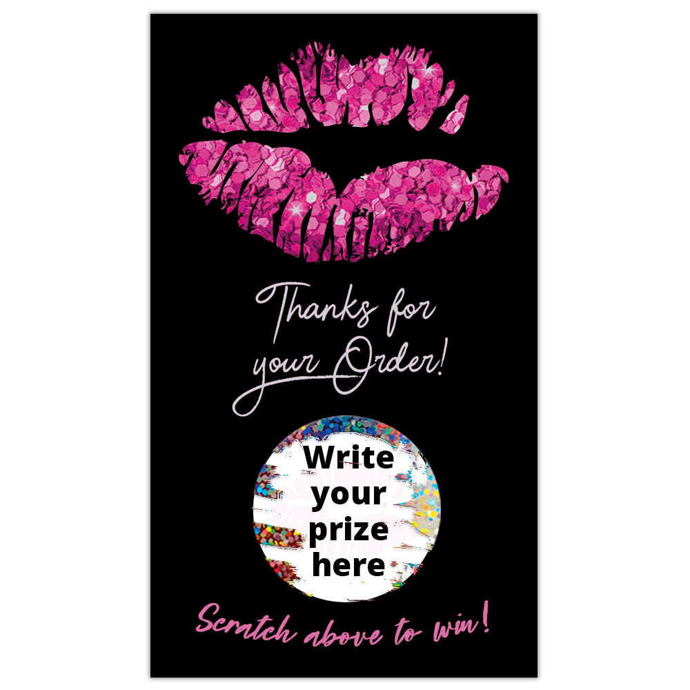 Hot Pink Lips Pure Romance Scratch Off Card