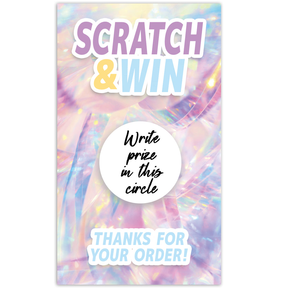 Iridescent Scratch Off Card