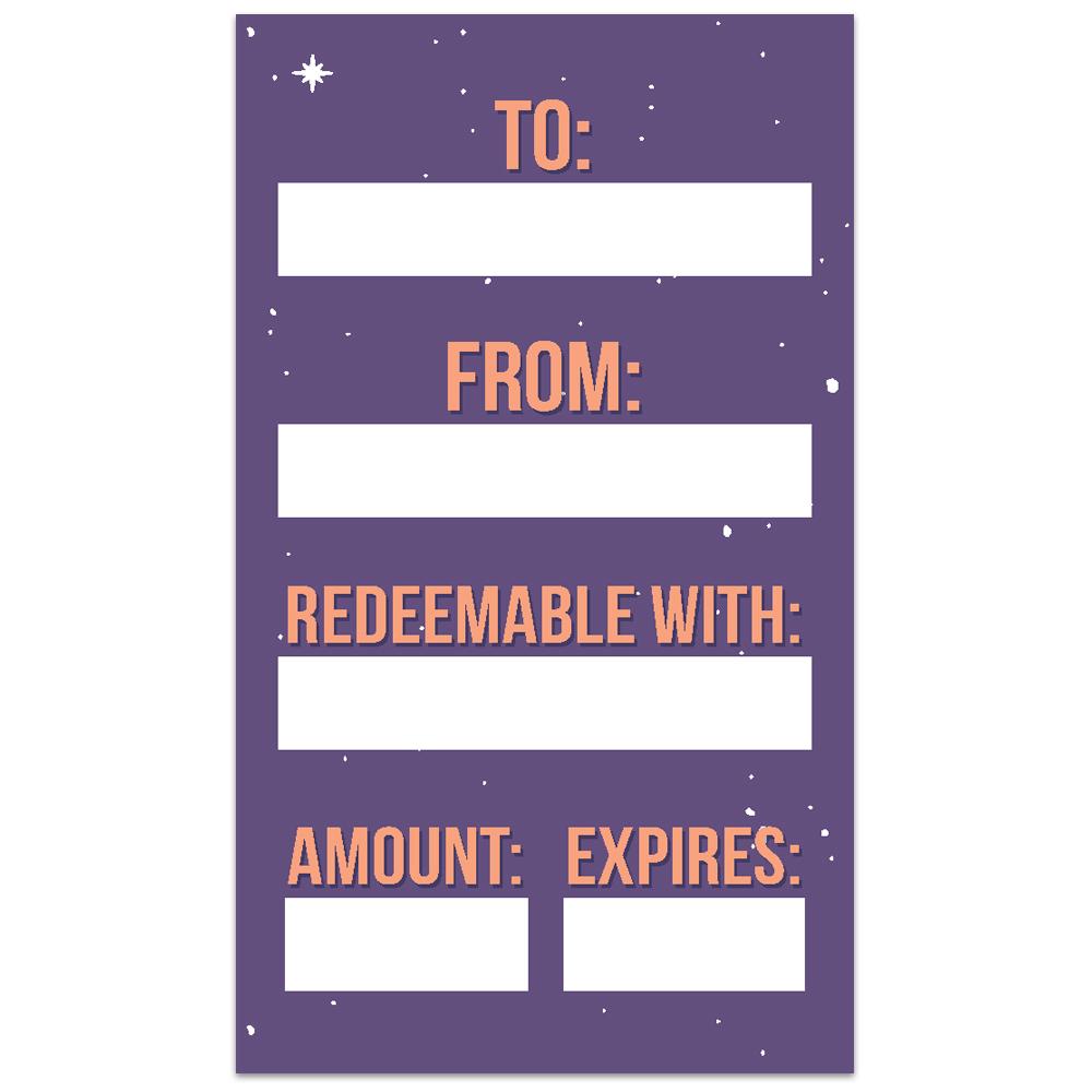 Personalized and Customized Christmas Winter Polar Bear Gift Card Back Side