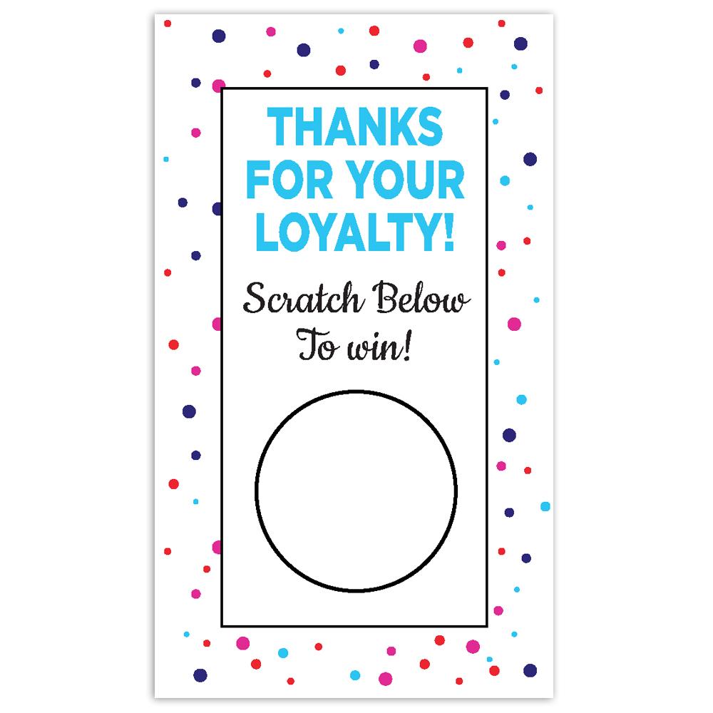 Personalized Polka Dot Loyalty Scratch Off Card