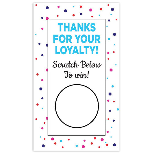 Personalized Polka Dot Loyalty Scratch Off Card