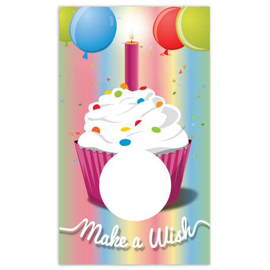 Rainbow Happy Birthday Make a Wish Scratch Cards