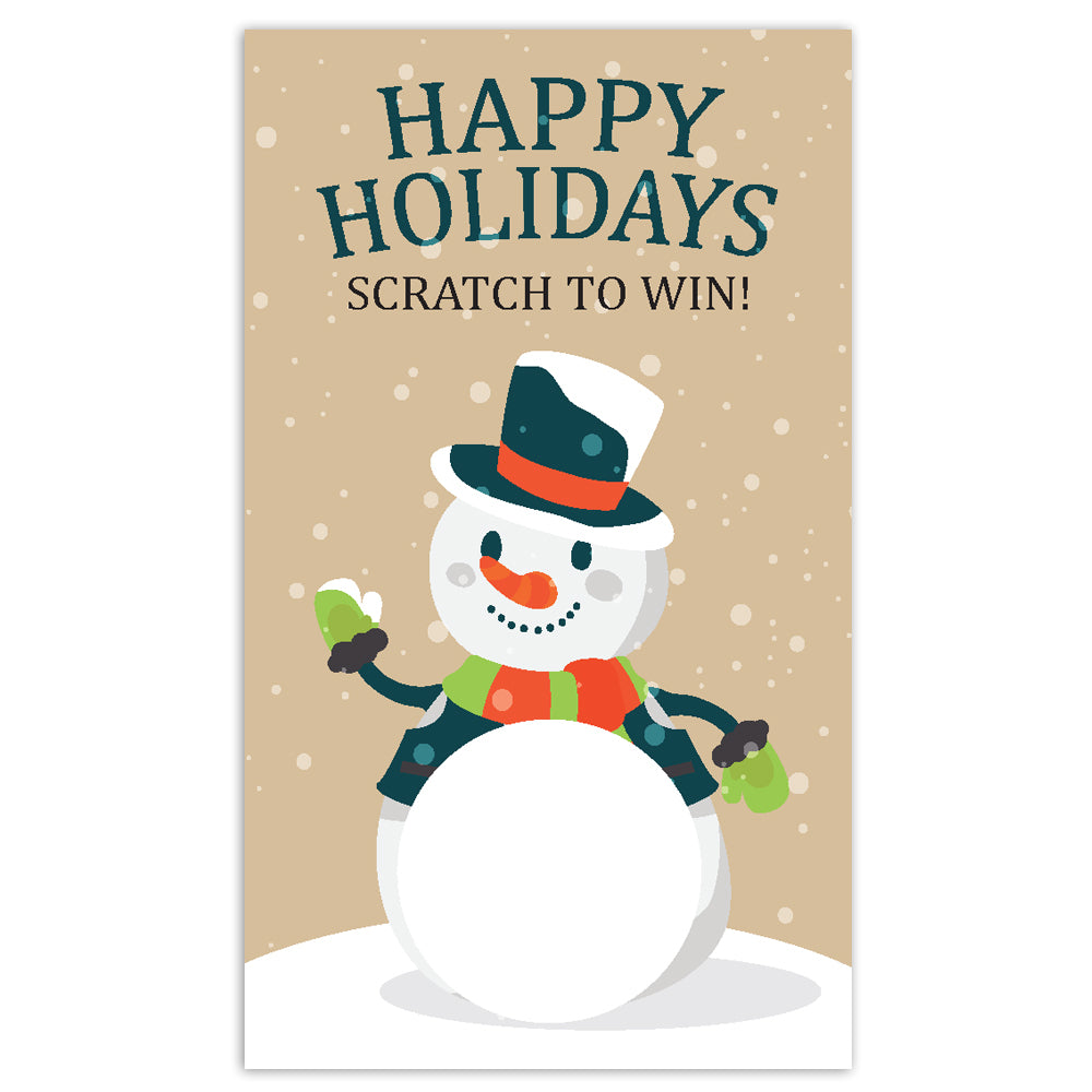 Snowman Scratch Off Card