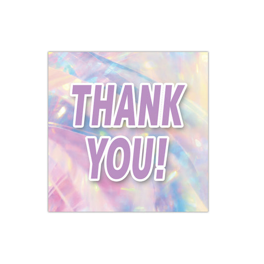 Iridescent Rainbow Thank You Stickers