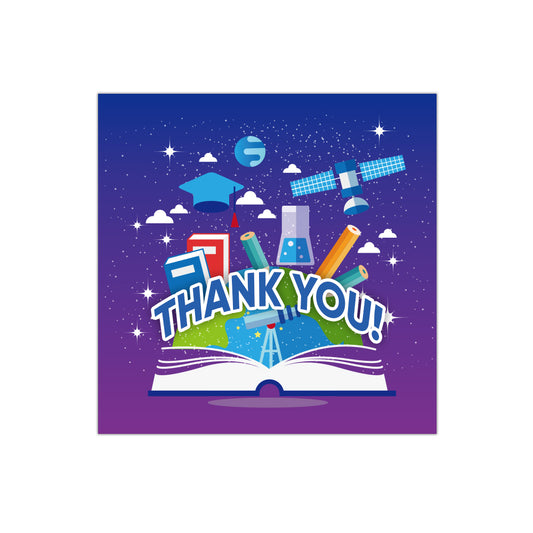 Book Design Space Thank You sticker Usborne Books