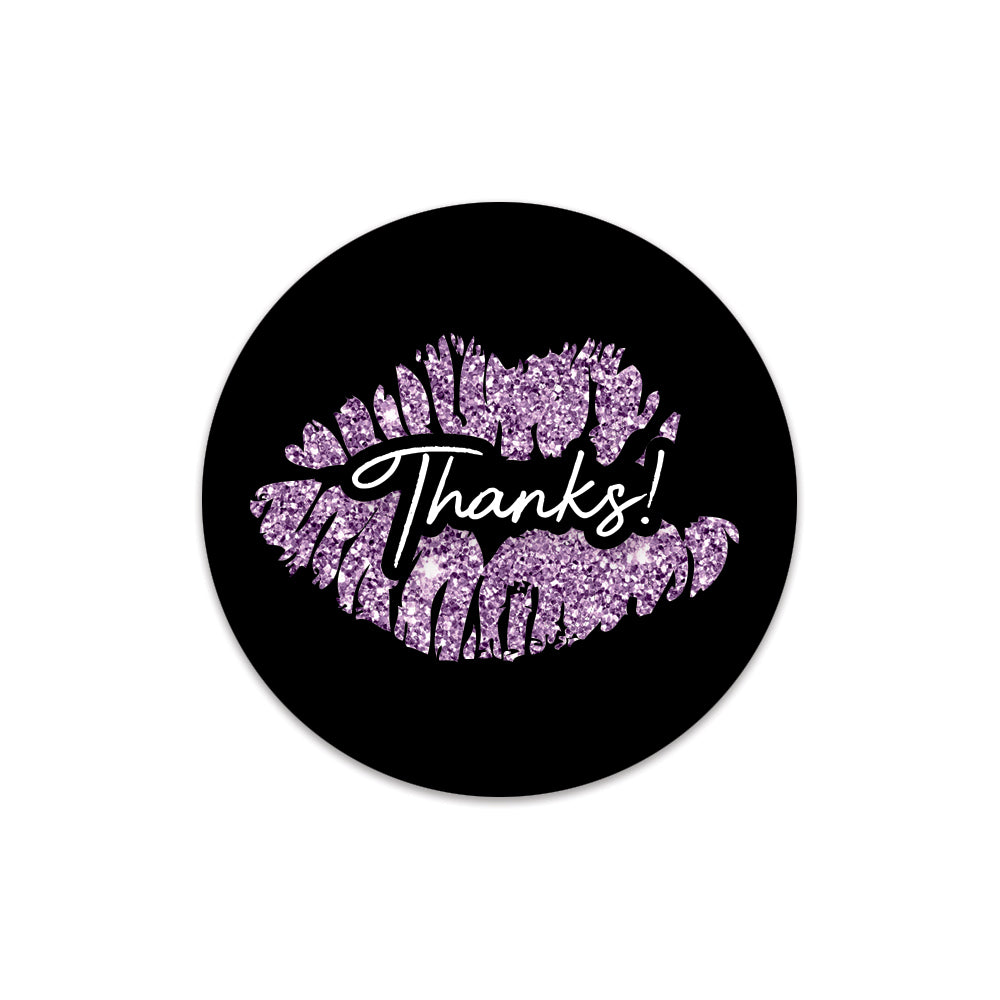 Purple Glitter Lip Lipsense Thanks Stickers