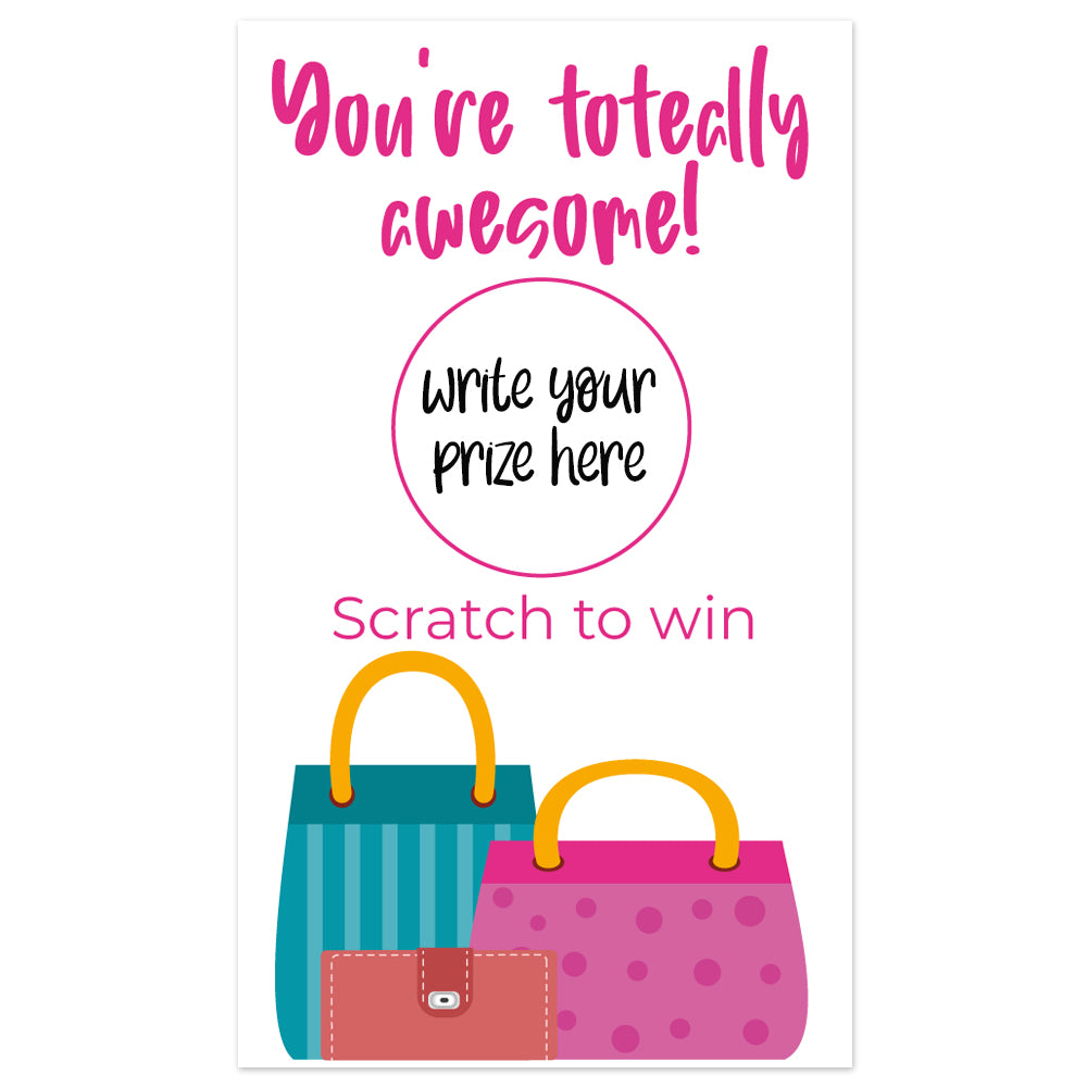 Hand Bag Scratch Card Tote Thirty One Rep Promo Scratch off card