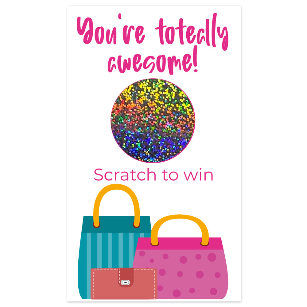 Hand Bag Scratch Card Tote Thirty One Rep Promo Scratch off card