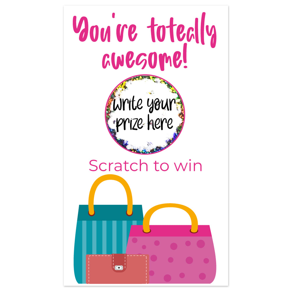Hand Bag Scratch Card Tote Thirty One Rep Promo Scratch off card