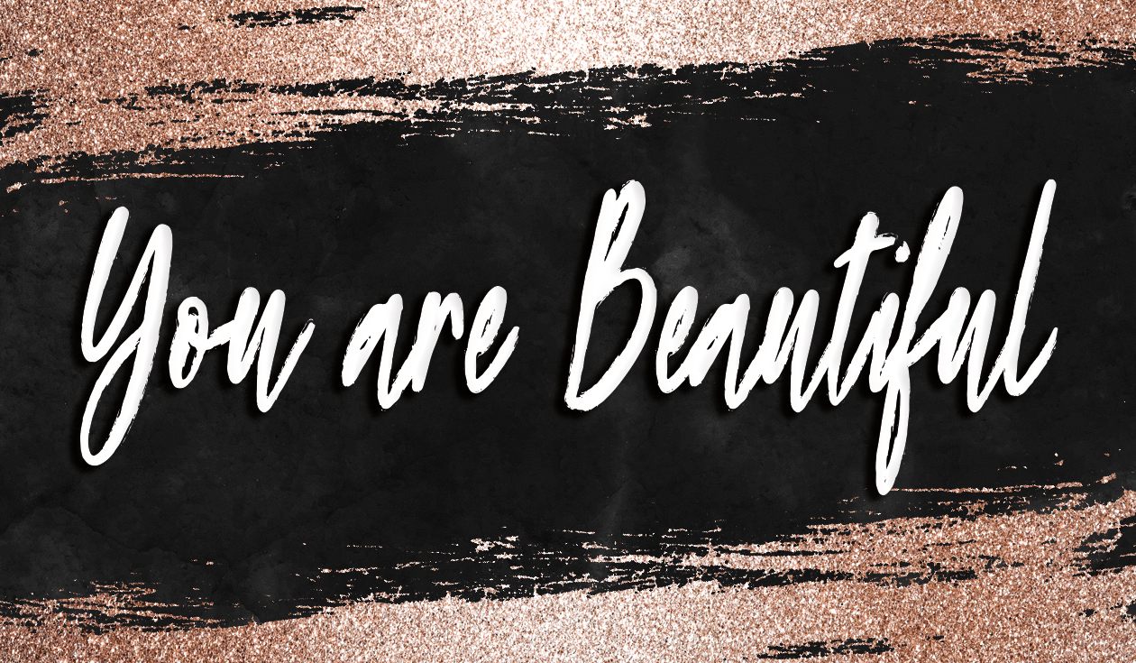 You are Beautiful Rose Gold Sticker