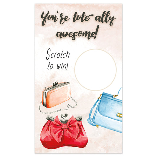 Thirty one Hand Bag Tote Purse Scratch-Off Card