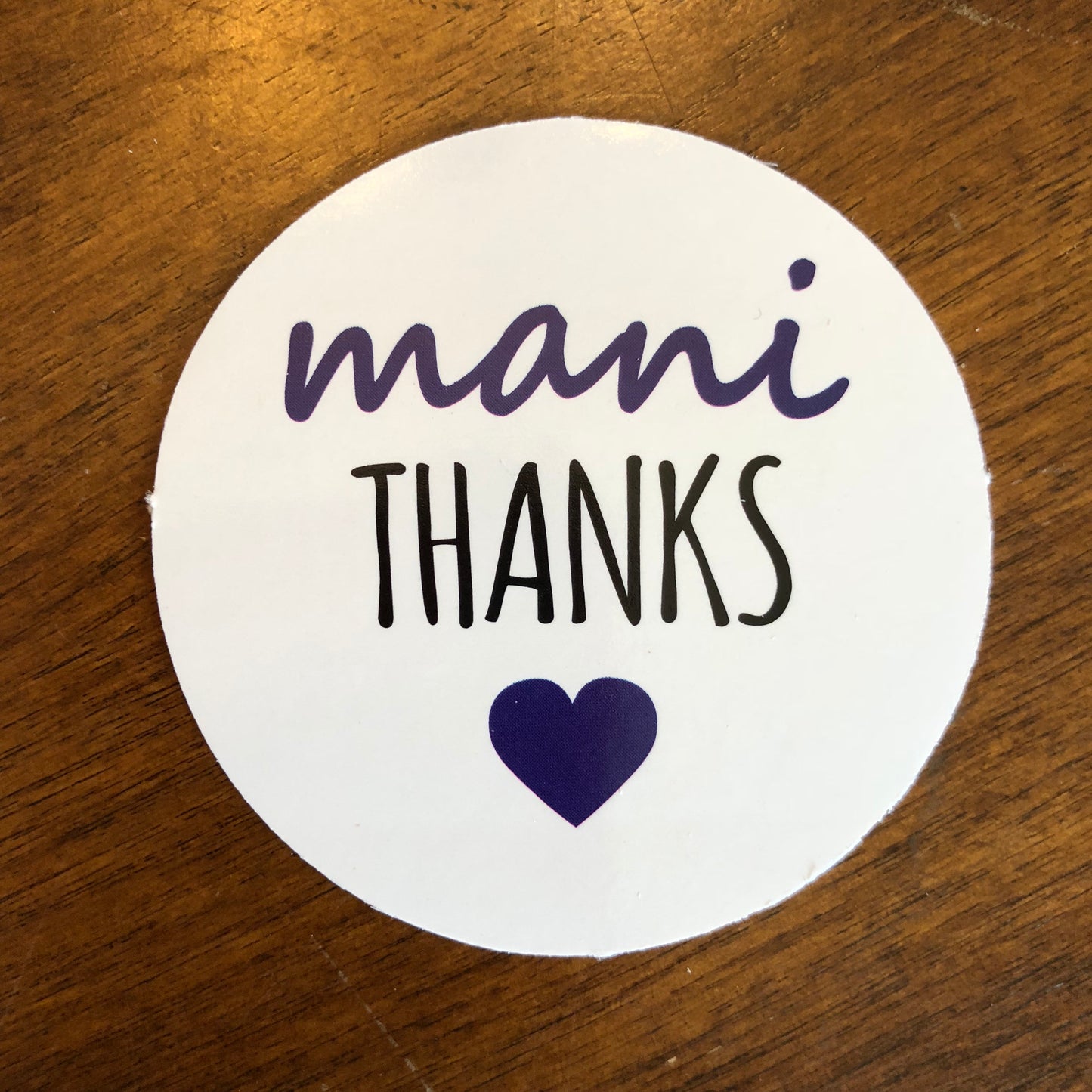 Color Street Mani Thanks Sticker