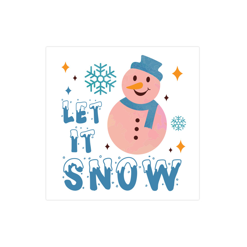 Let is snow Snowman Winter sticker – Unicorn Smiles