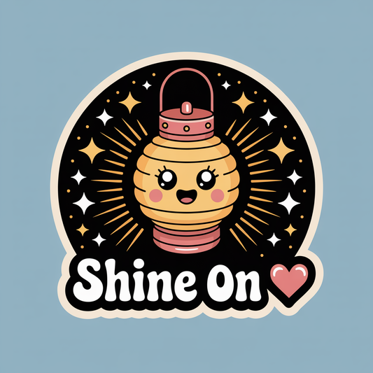 Cute Shine on Lantern Positivity Sticker
