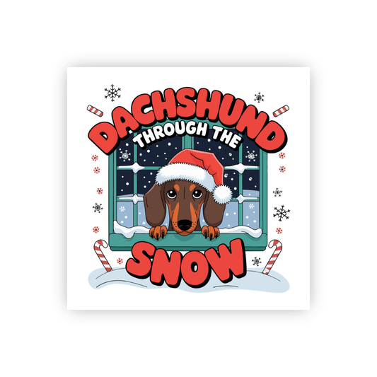 Cute Dachshund Sticker, Dachshund through the Snow, Winter Dog Sticker, Snow Dachshund Decal, Christmas Dog Sticker, Holiday Dachshund Sticker, Winter Pet Sticker, Funny Dachshund Quote, Festive Dog Sticker, Cute Puppy Sticker, Dog Lover Gift, Snow-Themed Pet Sticker, Dachshund Art Decal, Seasonal Dog Sticker, Winter Dachshund Collectibles, Handmade Dog Sticker, Dog Breed Sticker, Dachshund Christmas Gift, Adorable Dog Sticker, Dachshund Humor Sticker, Puppy in Snow Decal, Holiday Pet Accessories, Cute Dog 