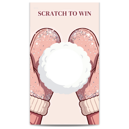 SPARKLY WINTER GLOVES AND SNOWBALL SCRATCH OFF CARDS