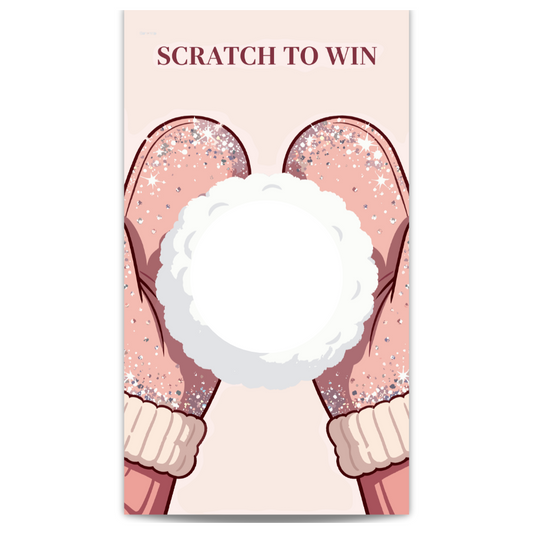 SPARKLY WINTER GLOVES AND SNOWBALL SCRATCH OFF CARDS