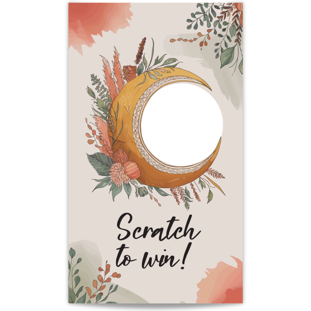 Fall Boho Scratch Off Card