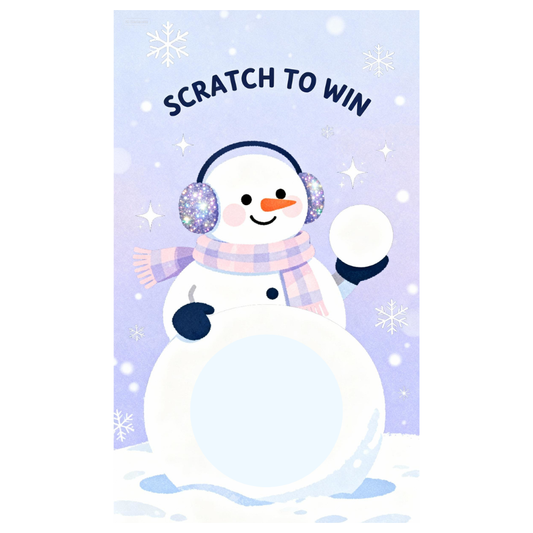 Cute Winter Snowman Scratch Off Card