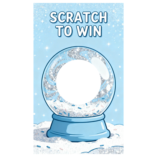Winter Snow Globe Snowy Christmas Scratch Off Card