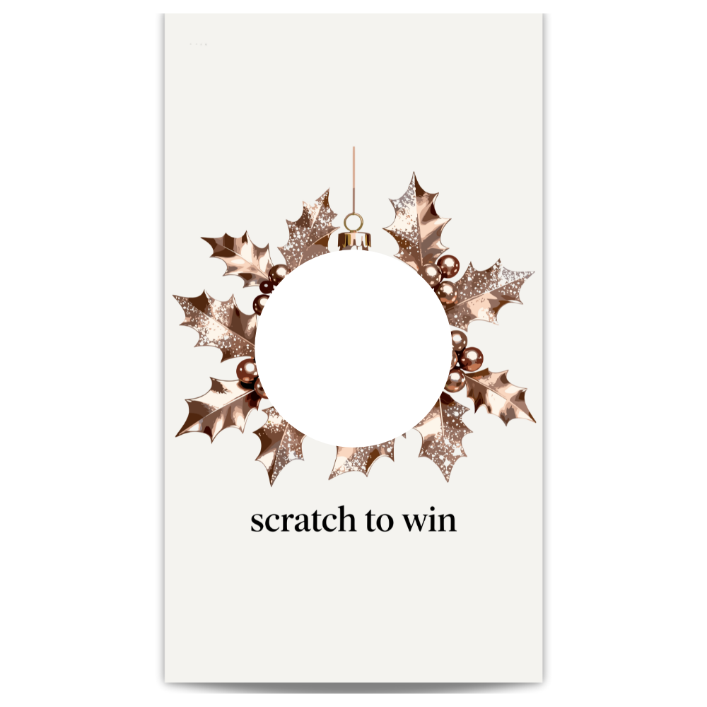 Christmas Tree Ornament Scratch Off Cards