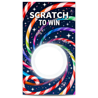 Candy Cane Magic Winter Christmas Scratch Off Card