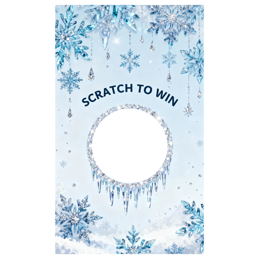 Winter Snowflake Snow Scratch Off Card