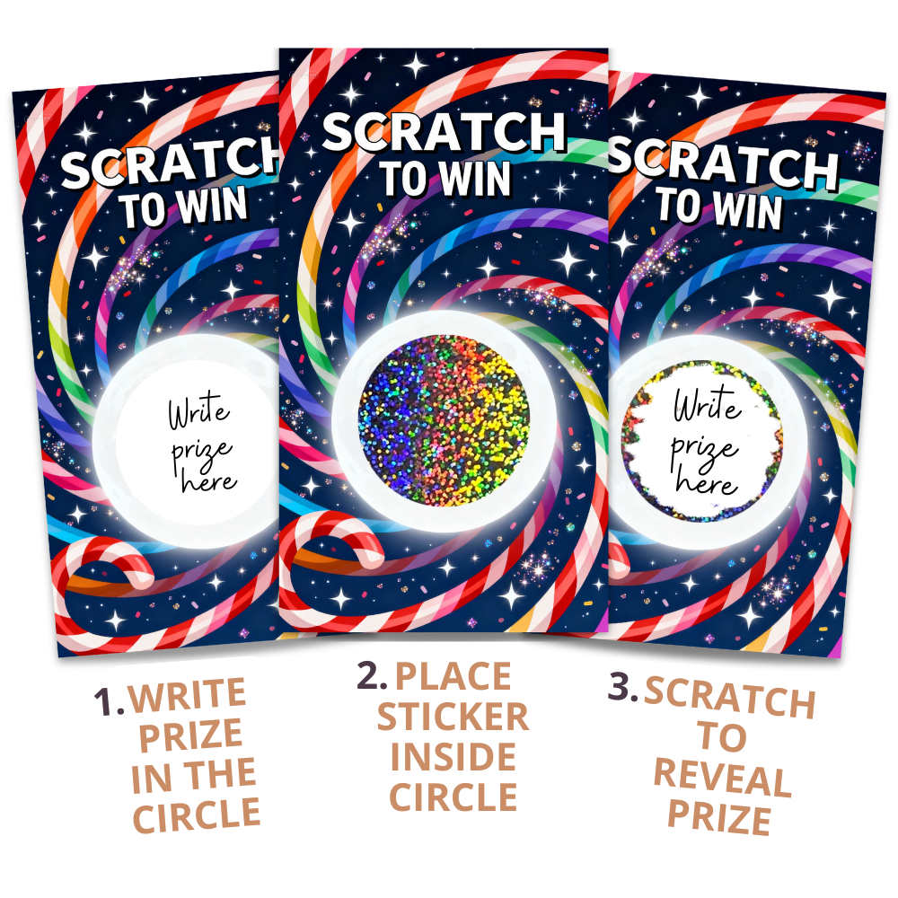 Candy Cane Magic Winter Christmas Scratch Off Card