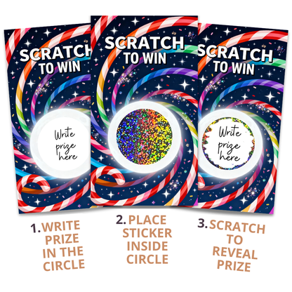 Candy Cane Magic Winter Christmas Scratch Off Card