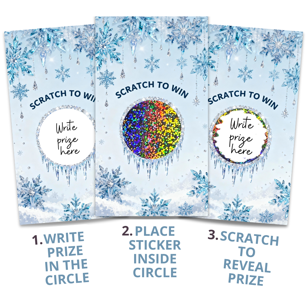 Winter Snowflake Snow Scratch Off Card