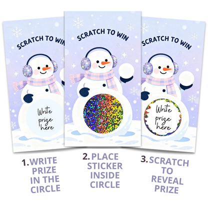 Cute Winter Snowman Scratch Off Card